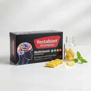 Yectabion B-Complex Multivitamin B1 B2 B6 B12 with Folic Acid 70 Capsules