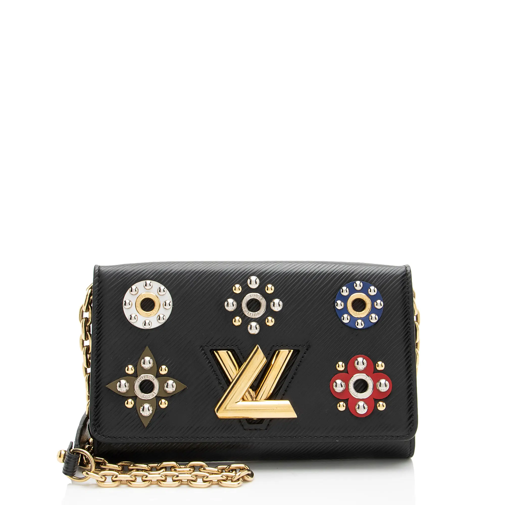Pre-owned Louis Vuitton Leather Crossbody Bags Epi Mechanical Flowers Twist Chain Wallet
