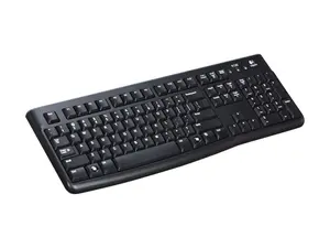 Logitech K120 Wired Keyboard for Windows, Plug and Play, Full-Size, Spill-Resistant, Curved Space Bar, Compatible with PC, Laptop - Black