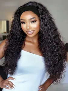 Synthetic Water Wave Headband Wig, Long Wavy Hair Design, Ideal for All Seasons, Perfect for Daily Wear & Stylish Looks, Premium Synthetic Wigs