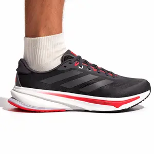 Adidas Men's Grey/Lucid Red Supernova Rise 2 Sneakers, JQ4737 (No Box)