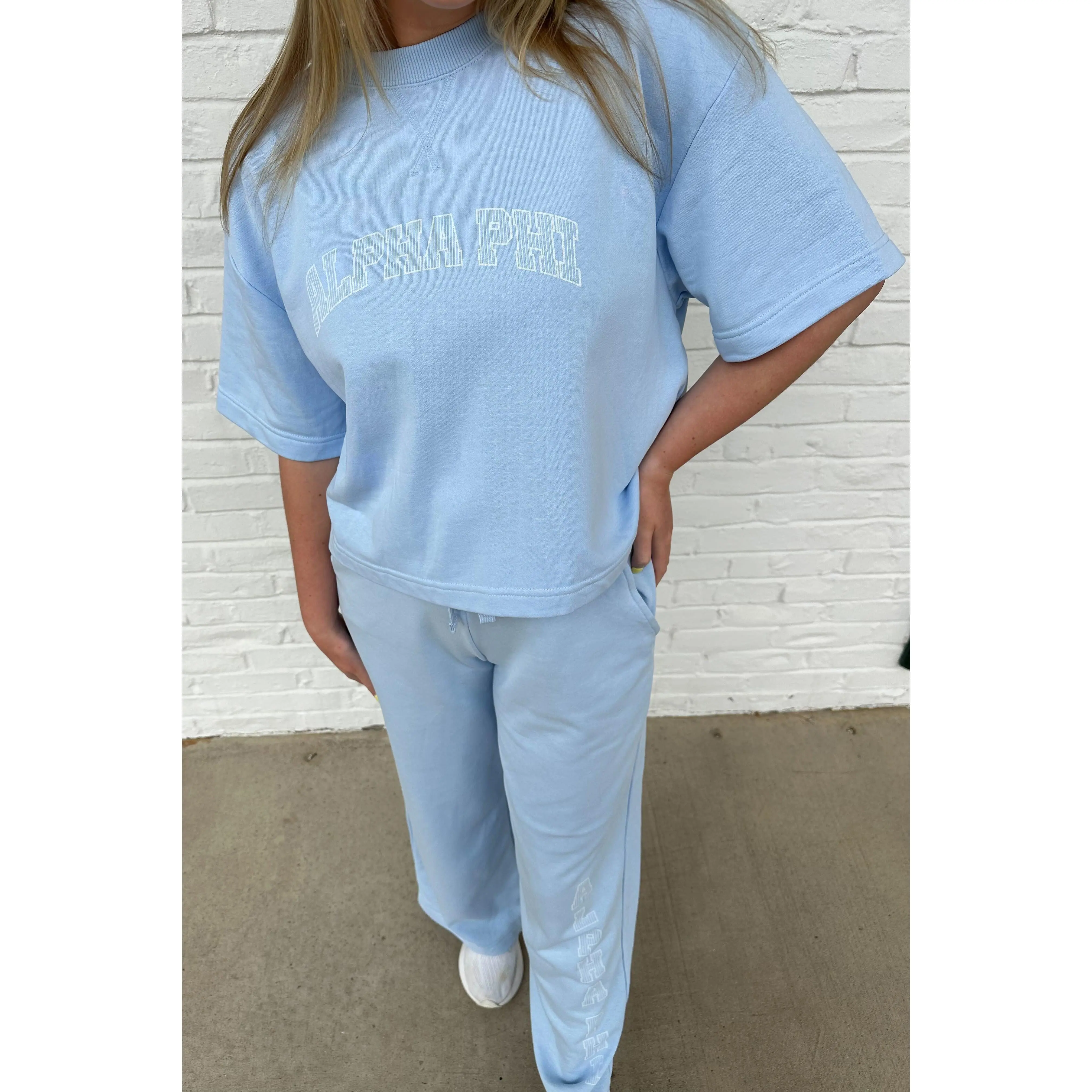 Striped Letter Sorority Boxy Tee