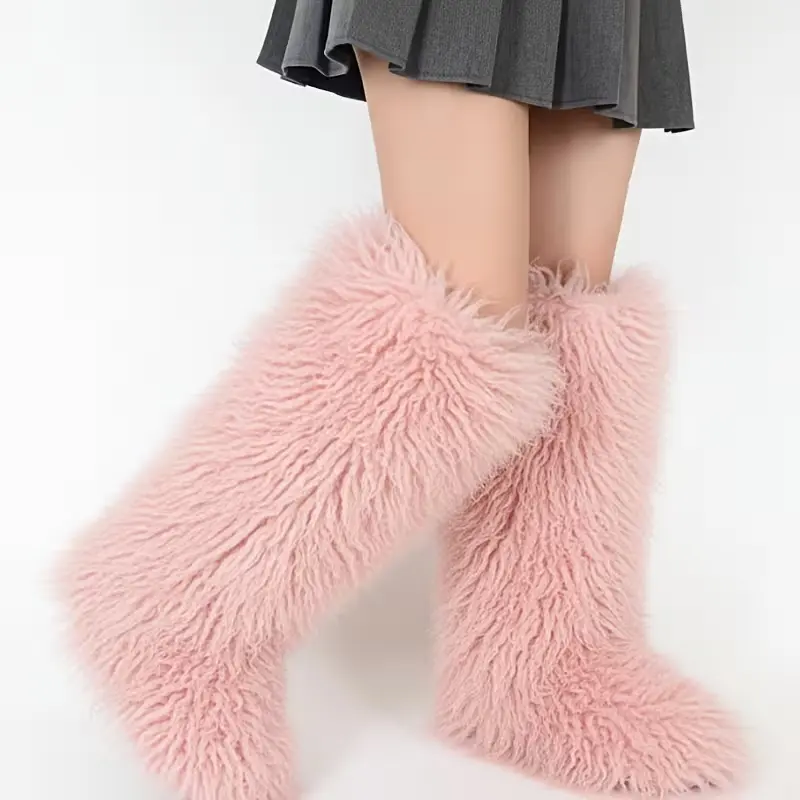 Meat pink imitation beach wool