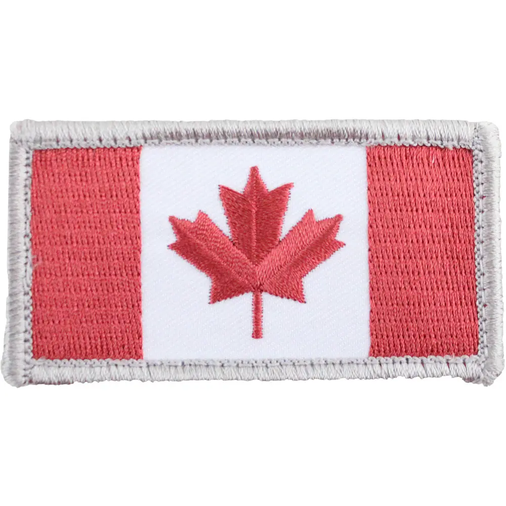Single Full-Color Canadian Flag Pattern Morale Patch - 3"x1.6", Hook Backing, Loop Closure, Versatile for Embroidery & Sewing Supplies, Fits Hat/Coat/Pack