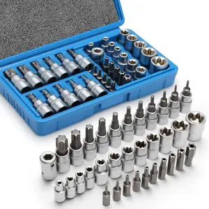 34-Piece E-Type Hex, Internal External Star Key Kit, Large Medium Small Sizes, Durable Metal Construction, Versatile Tool Set, Socket Wrench Set, Bit Socket Set