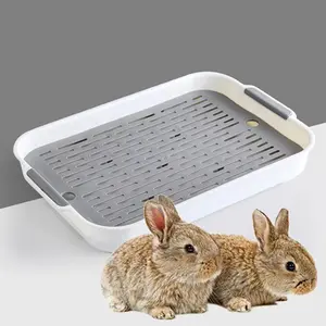 1pcs Rabbit Litter Tray Toilet Small Pet Animal Potty Trainer Bunnies Corner Toilet Box For Ferret Hamster Dragon Cat Guinea Pig