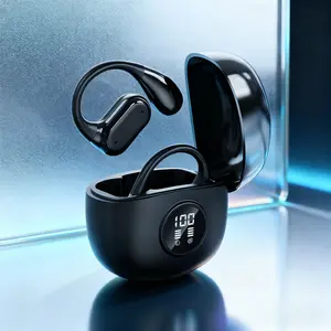 Wireless Bone Conduction Earphone, Open EarDesign Earphone with Digital Display ChargingCase, Sports Earphone for Running, Walking,Sports, Boyfriend Gift