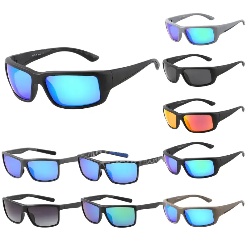 Polarized Sports Sunglasses for Men & Women Outdoor Cycling Fishing Driving Motorcycle Riding Lightweight Durable Frame