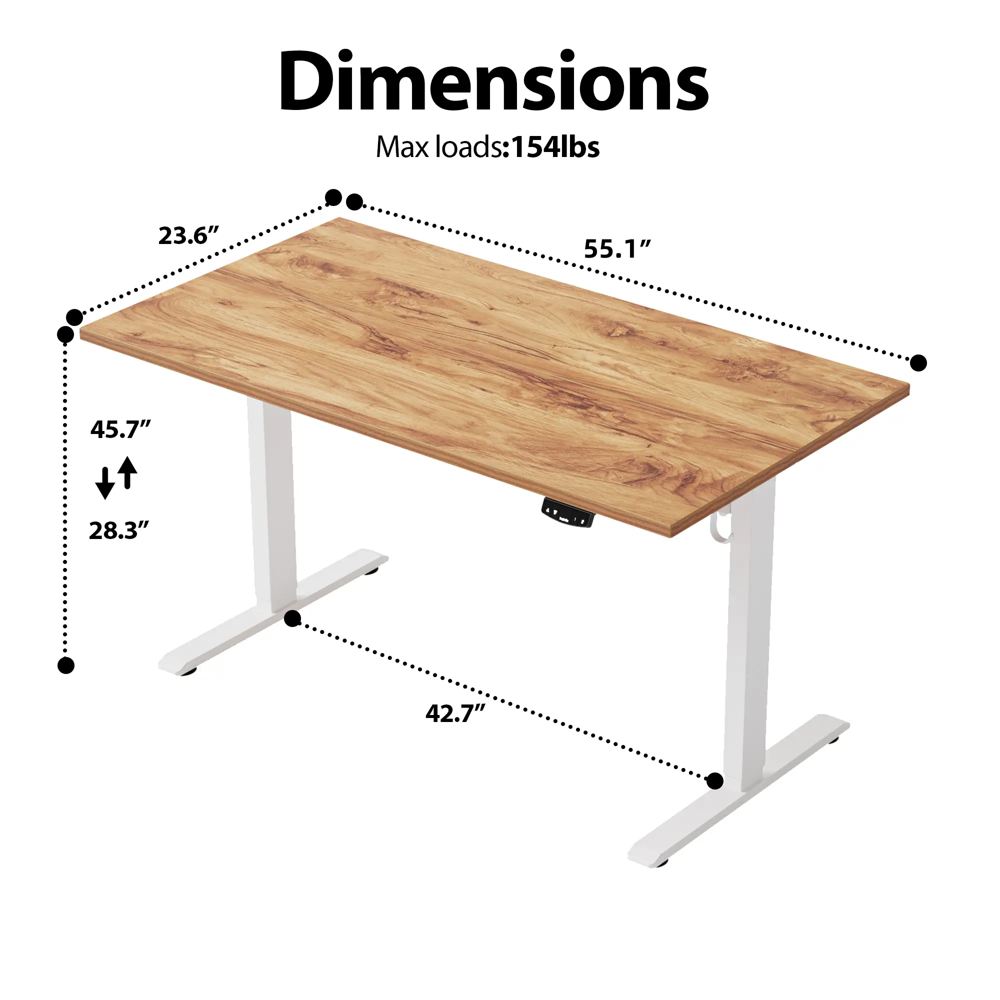 55.1 x 23.6" Light Rustic Brown