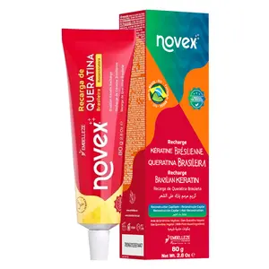 Novex Brazilian Keratin Recharge 80g  Ultra Concentrated Frizz Control & Damage Repair Smooth, Straight Hair Treatment at Home  Haircare deep conditioning