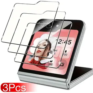3pcs Tempered Glass Smartphone Screen Protector for Galaxy Z Flip 7 6 5 7fe, HD Clarity and 9h Hardness, Maximum Protection, Protective