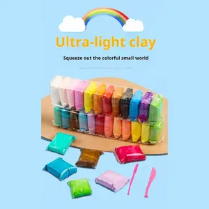 12/24/36 Color Air Dry Clay Set, Handmade Polymer Clay Kit for Kids, DIY Craft Supplies with Sculpting Tools & Decorative Accessories, Kids Crafts