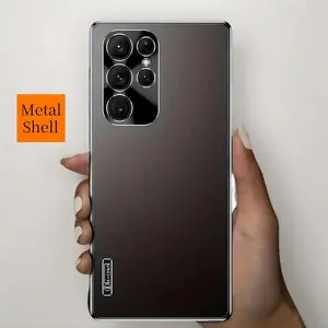 For Samsung Galaxy S26/S25/S24 Ultra Smartphone Case, Accessories, Metal Magnetic Aluminum Alloy Frame, Thin Shockproof Back Cover, Free High-Quality Screen Protector