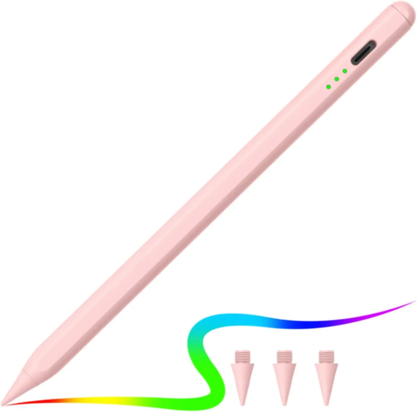 Stylus Pen for  Ipad Pencil - Stylus iPad 9th 10th Generation Palm Rejection Compatible with  Pen 2018-2024 Ipad 8th 7th 6th 10th Gen Mini 6th 5th Air 3/4/5 iPad Pro 11-12.9 inch Pink