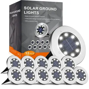 Solar Lights for Outdoors, 12 Pack Waterproof Solar Garden Lights – Landscape Lighting for Patio, Pathway, Lawn, Yard, Deck, Dri
