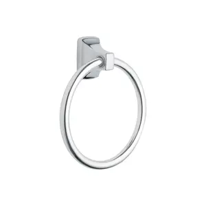 Collection Chrome 6.25-Inch Diameter Wall Mount Contemporary Bathroom Hand-Towel Ring