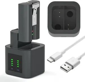 EGOWAY 7200mAh 3.65V 2-Pack Replacement Battery for Ring Doorbell, Rechargeable Camera Batteries with Charging Station for Ring Video Doorbell 2/3/3 Plus/4, Spotlight Cam, Stick Up Cam and Peephole Cam