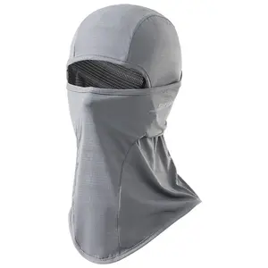Men's Cycling Sun Protection Hat, Fishing Head Cover, Motorcycle Ice Silk Full Face Neck Protector, Simple Inner Helmet Cap
