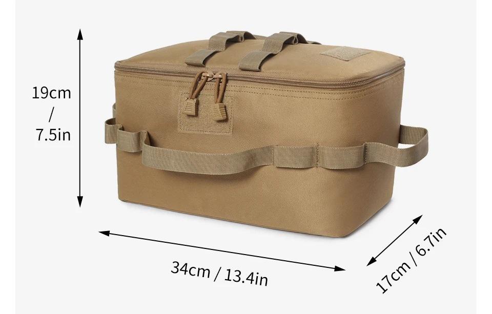 Outdoor Camping Storage Bag Large Capacity Ground Nail Tool Bag Gas Canister Picnic Cookware Utensils Kit Bag