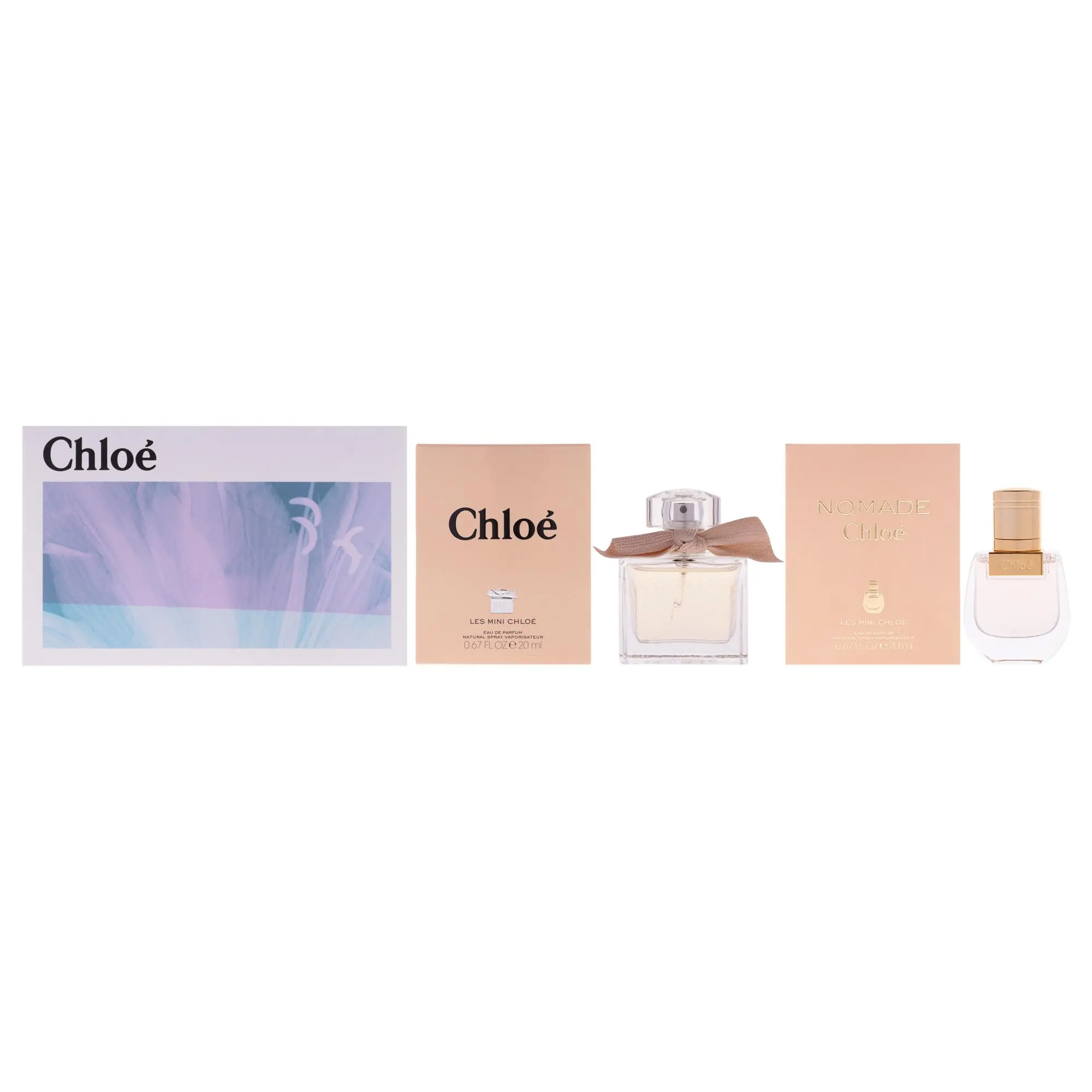 Chloe Les Mini Chloe by Chloe for Women - 2 Pc Gift Set 0.67oz Chloe EDP Spray, 0.67oz Nomade EDP Spray