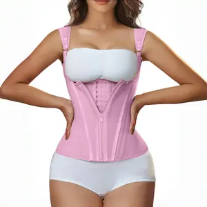 Waist Trainer for Women for Tummy Control Sports, Workout Hourglass Vest Waist Cincher with Adjustable Shoulder Strap Shapewear Womenswear Tops Comfort Compression Sexy Comfortable Fit Fitness Women's Solid Zipper