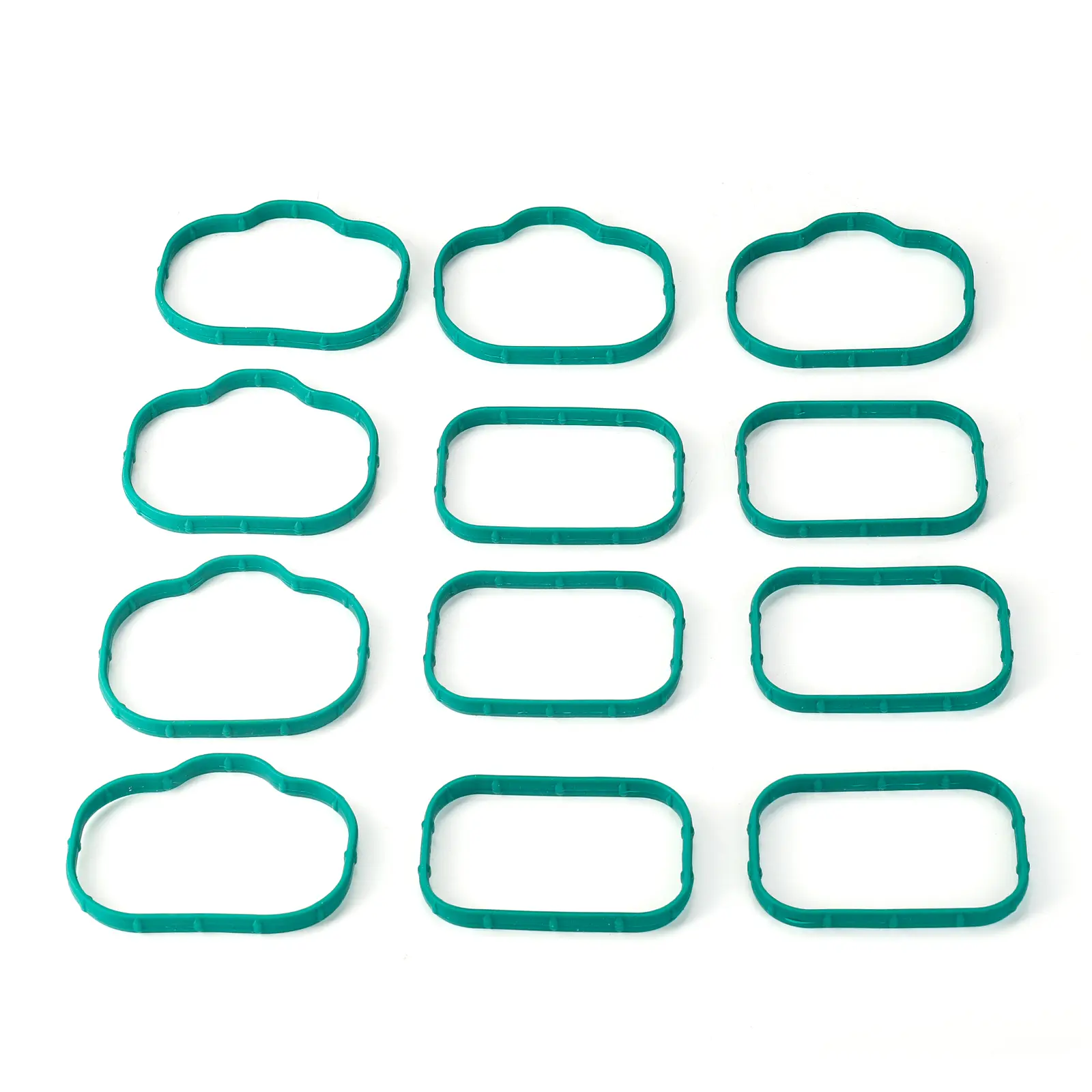 3mirrors Leakproof Seal Intake Manifold Gasket Set - 12-Piece Lower & Upper Plenum Gaskets Compatible with Dodge Chrysler Jeep Ram 3.6L, Part #184562A 5184331AC MS97204 MS97205, 12 Pieces