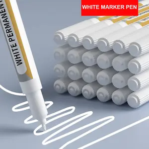 Craft White Paint Pen (3-PCS) Extra Fine 1mm | White Paint Markers for Metal, Fabric, Wood, Glass, Paper, Plastic, Rock, Leather | Bold Color Permanent White Acrylic Paint Pen | Artist DIY