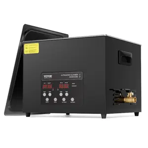 Fathersdaygift VEVOR 15L Ultra Sonic Cleaner, 360W Digital Ultrasonic Cleaning Machine with Gentle Mode Upgraded Degassing, 40kHz Industrial Ultrasound Cleaner with Heater Timer for Retainer, Jewelry, Tools, Jewelry Cleaner, Digital Paneldealsforyoudays