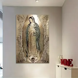 Modern Guadalupe Madonna Canvas Art Poster - Frameless Wall Decor for Living Room & Bedroom, Perfect Autumn Home Accent