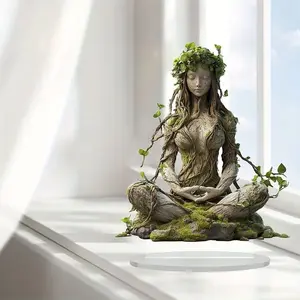Boho Goddess Statue 2D Acrylic Stand Decor, Living Room Bedroom Office Desk Ornament, Trendy Home Decoration, Stylish Desktop Accent