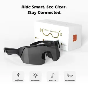 ZEEHOO Wearable Bluetooth Polarized Smart Glasses - BT Connectivity, UV Shielding, 44g Lightweight, Flexible Frame, Magnetic Charge, Hands-Free Calls & Music, Cycling Glasses for Biking, Outdoor Activities