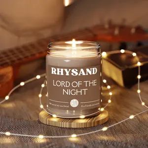 Rhysand Candle Acotar Gift, Acomaf Book Lover Literacy, Night Court, Friends, Family, Partner Gift Scented Candle 9 oz