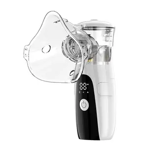 Portable Nebulizer Machine (Smart Digital Display) - For Adults & Kids, Mouthpiece + Mask, Handheld for Home & Travel Breathing Needs respiratory care Ultrasonic