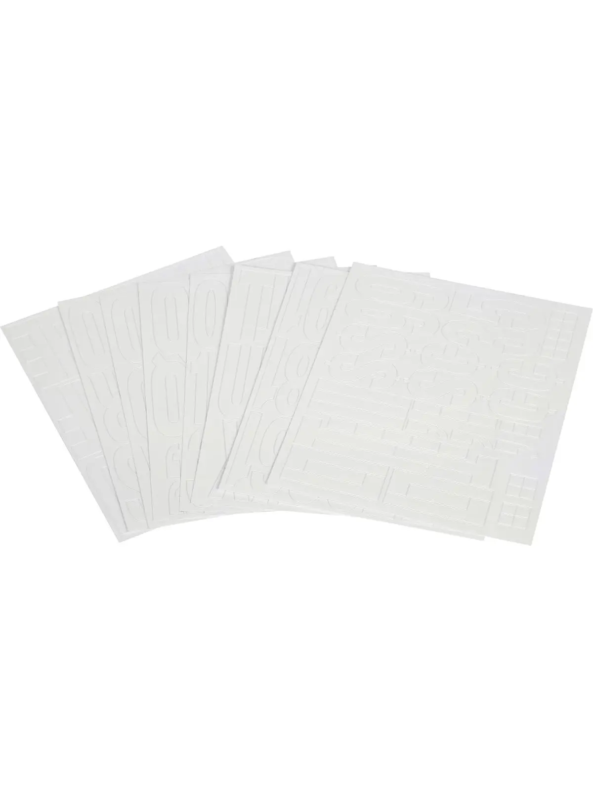 Classic Weatherproof 2 in. White Glossy Vinyl Die-Cut Self-Adhesive Letters & Numbers for DIY Scrapbooking & Stamping
