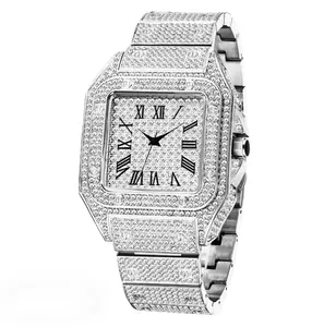 Moissanite Diamonds Unisex Stylish Swiss Movement Waterproof Mechanical Watch by Large Chinese Factory