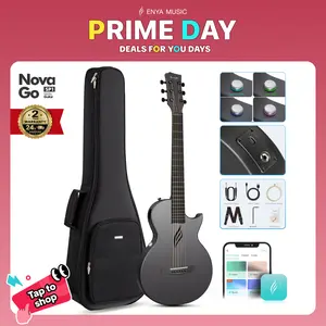 【Play Anywhere】Enya NOVA GO SP1 Carbon Fiber Travel Guitar - 35" Acoustic Electric with Smart AcousticPlus Technology, Built-in Effects, USB Recording, Bluetooth Speaker,Beginner Bundle with Gig Bag & Acces 24-Hour Shipping 2-Year Warrant DealsForYouDays
