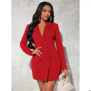 Jacket Basic Sleeve Long Button s tiktok SXY Women Front Lapel Casual Blazer