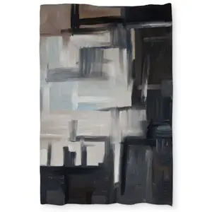 212 MAIN Subtil Shapes Beige Twin Size Extra Long Duvet Cover - Twin Size Bed Bedding, Breathable Microfiber Cloth, Geometric Printed Face Stylish Home Textile