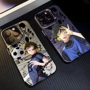 PIKPAKA B-BLUE L-LOCKS Anime Cool M-Meguru Bachira Phone Case For IPhone 17 16 15 14 13 12 11 Pro Max Air Matte Laser Aurora Shockproof Funda Anti-Drop Anti-Fingerprint Cover Casing