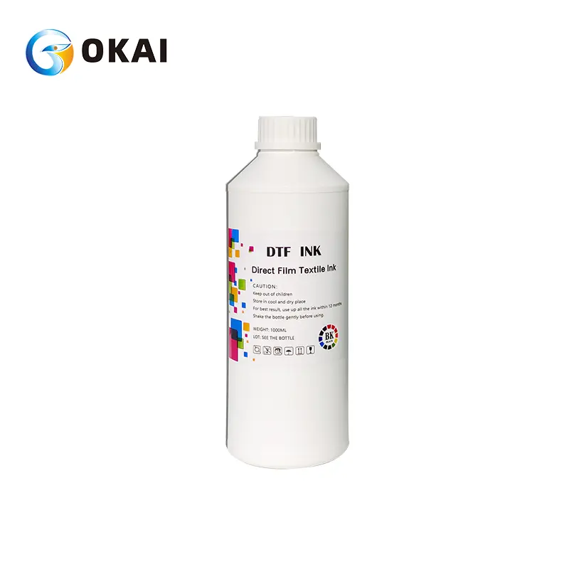 OKAI DTF Black Ink 1L – No Clog, High Density for XP600 / i3200 / 1600
