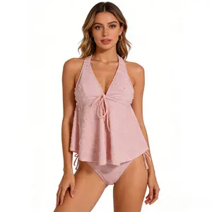 Women's Fashion Tankini Swimsuit Stylish Two-Piece Swimwear Comfortable Beachwear Perfect for Pool Parties and Vacations L174, Tankini Swimsuits Set, Bathing Suit