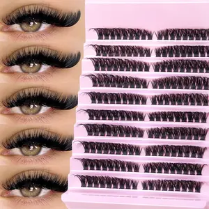 Self-Made False Eyelash Extensions, Natural Look with Dense Effect, Non-Toxic D Curl Lashes, Suitable for Home Use, Mixed Styles