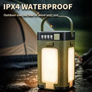 Lantern for power outages, emergency hiking during hurricanes, rechargeable camping light, ultra-bright camping lantern, SOS, solar LED camping light, portable, power indicator light, waterproof camping light