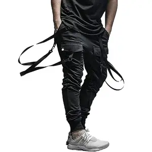 XYXIONGMAO Men's Futuristic Clothing Cargo Joggers Baggy Pants Gothic Techwear Streetwear Hip Hop Pants Cargo Pants for Men