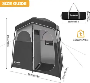 Shower Tent Oversize Outdoor for Camping Dressing Portable Shelter Changing Room Privacy Single/Double 66x66x85"