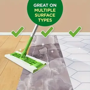 98sheets/pack, Disposable Duster Refills Flat Mop Pads For Floor Mopping And Cleaning, Dry Sweeping Cloths Pads,Thickened Disposable Electrostatic Dust Removal Paper, Disposable Mopping Cloth