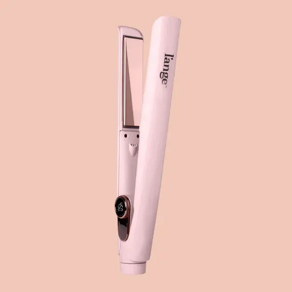 L'ANGE HAIR - Le Titane Titanium Straightener - Lightweight Hair Tool with Curved Edges for Versatile Styling, Infrared Heat, Adjustable Temperature, Dual Voltage & Plug for Smooth Results, Beauty Products