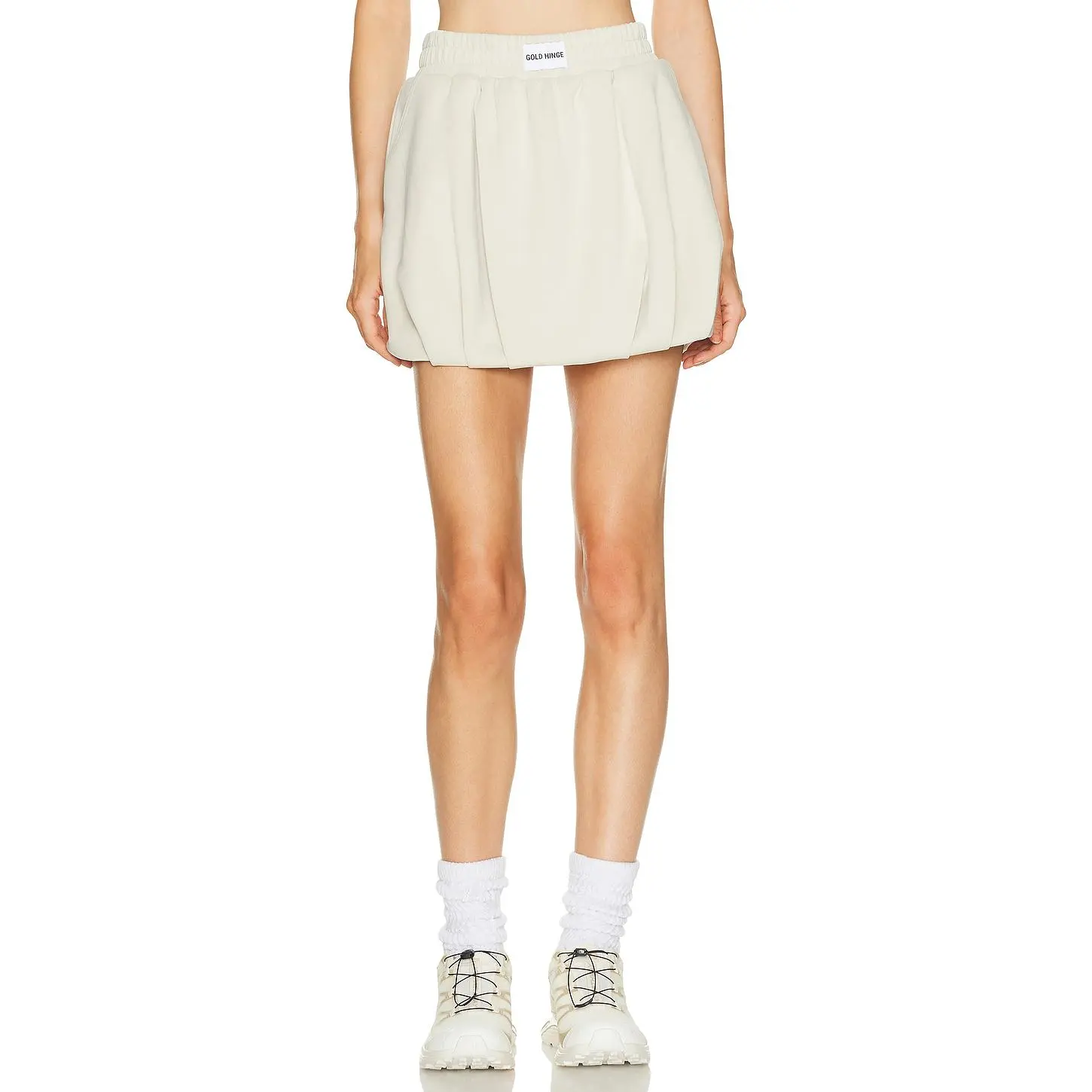 Gold Hinge Luxesoft Bubble Skirt in Natural