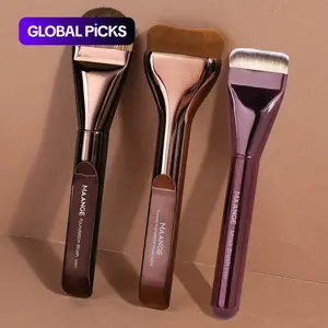 MAANGE 3/9 Counts Makeup Brushes Set, Flat Tongue, Curved and Ultrathin Foundation Brushes, Professional Cosmetic Brushes for Foundation Blending & Powder Application, Beauty Tools, Makeup Gifts for Friends, Face Makeup Brushes #GLOBAL PICKS