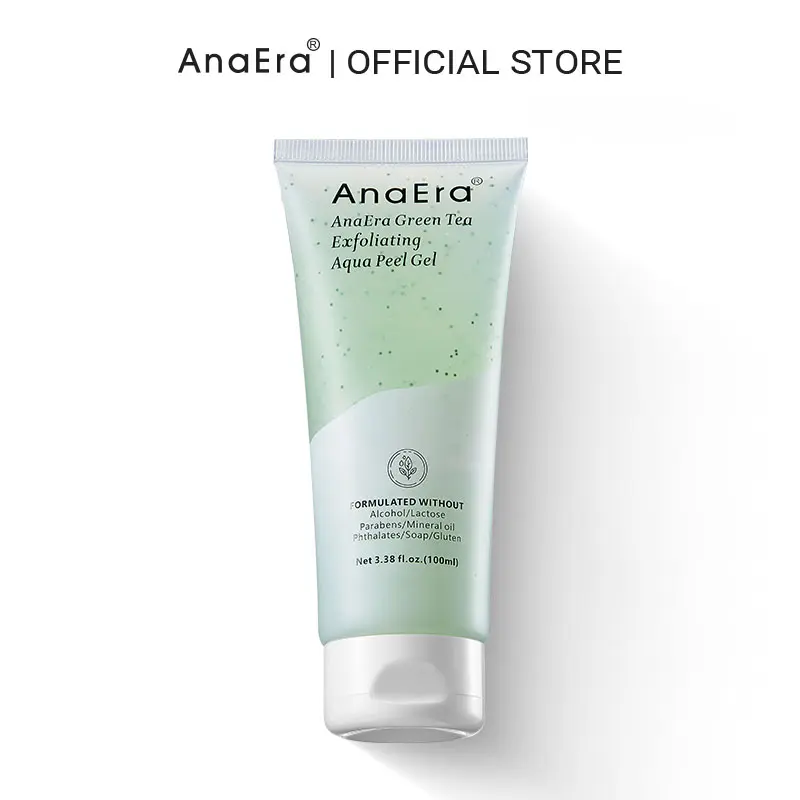 AnaEra Green Tea Gel Mild Exfoliating Clear Gel Contains Green Tea Hamamelis mollis Aloe Barbadensis Extract. with Nourishing, Moisturizing, Deep Cleansing Benefits. Cleanses, Exfoliates, Soothes Skin.Suitable for All Skin Types